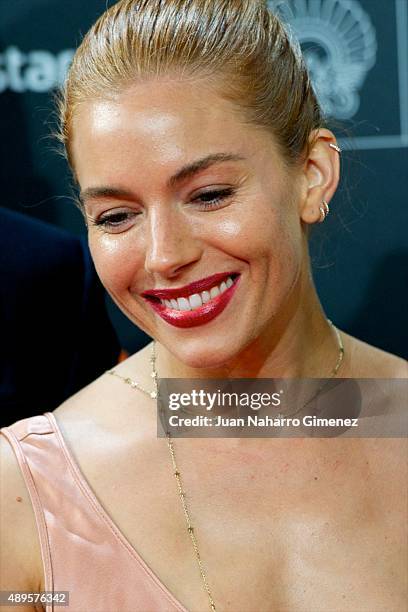 Sienna Miller attends 'High-Rise' premiere during 63rd San Sebastian Film Festival on September 22, 2015 in San Sebastian, Spain.