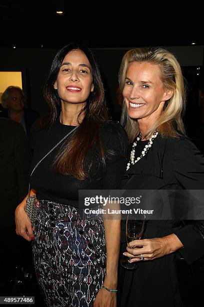 Yara Lapidus and Laura Restelli Brizard attend the 'Maison Fabre x DS World Paris' At The DS Flagshipstore In Paris on September 22, 2015 in Paris,...