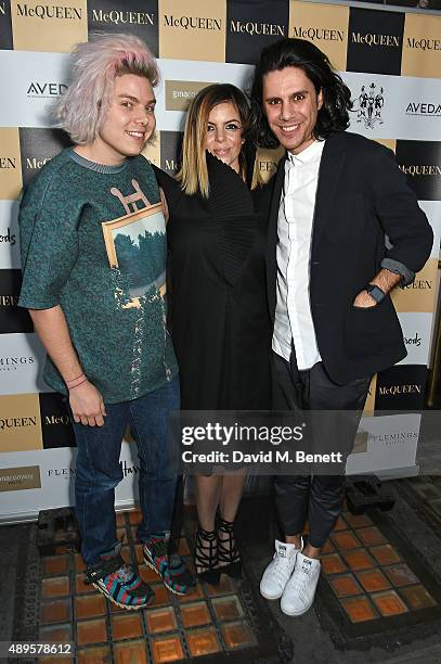 Peter Michael Wormleighton, Jennifer Davies and Nabil Nayal attends the exclusive viewing of 'McQueen' hosted by Karim Al Fayed for Lonely Rock...