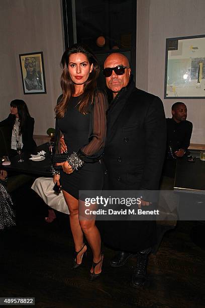 Brenda Costa and Noah attend an after party for the exclusive viewing of 'McQueen' hosted by Karim Al Fayed for Lonely Rock Investments during London...