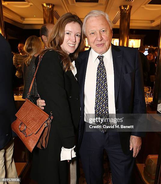 Clare Waight Keller and Sir David Attenborough attends The World Land Trust screening of "The Orchids of Banos" supported by Alfred Dunhill on...