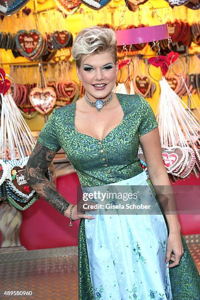 Melanie Mueller during the Oktoberfest 2015 at Theresienwiese on September 22, 2015 in Munich, Germany.