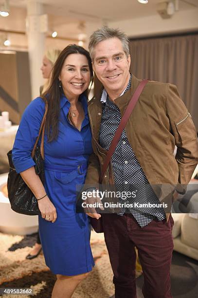 Guests attend as Lenny Kravitz celebrates the launch of CB2 x Kravitz Design by Lenny Kravitz at the CB2 Soho store on September 22, 2015 in New York...