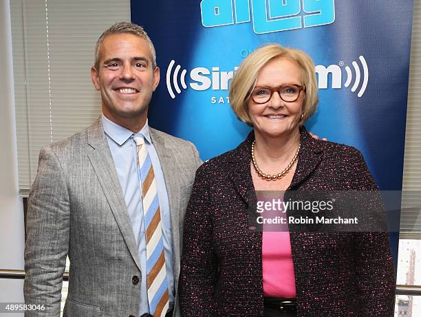 Senator Claire McCaskill visits Deep & Shallow with Andy Cohen on Andy Cohen's exclusive SiriusXM channel Radio Andy at SiriusXM Studios in New York...