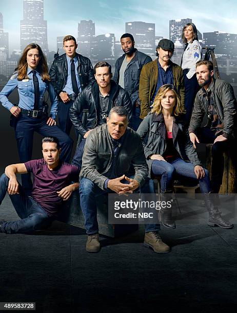 Season: 2 -- Pictured: top row; Marina Squerciati as Officer Kim Burgess, Brian Geraghty as Officer Sean Roman, Jesse Lee Soffer as Detective Jay...