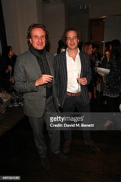 Tim Attias and guest attend an after party for the exclusive viewing of 'McQueen' hosted by Karim Al Fayed for Lonely Rock Investments during London...
