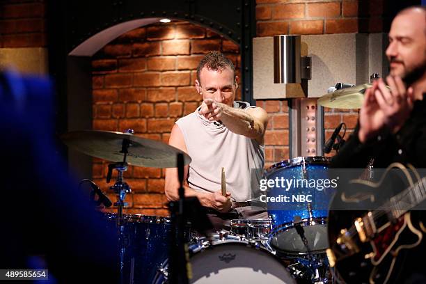 Episode 262 -- Pictured: Stephen Perkins, of Janes Addiction sits in with the 8G Band on September 22, 2015 --