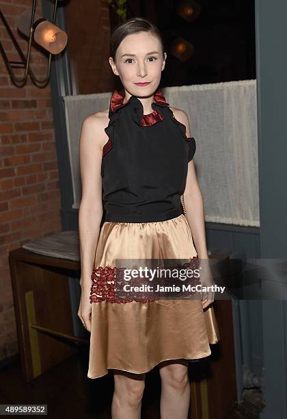Libby Woodbridge attends the after party for the screening of Warner Bros. Pictures "The Intern" hosted by The Cinema Society And Ruffino on...