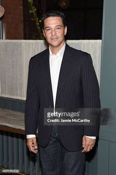 David Alan Basche attends the after party for the screening of Warner Bros. Pictures "The Intern" hosted by The Cinema Society And Ruffino on...