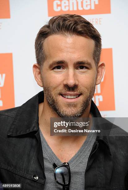 Actor Ryan Reynolds attends The Film Society of Lincoln Center sneak previews "Mississippi Grind" at The Film Society of Lincoln Center, Walter Reade...