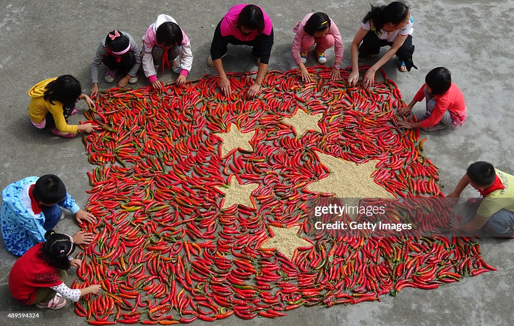 Chillies Form A Five-Starred Red Flag In Chenzhou