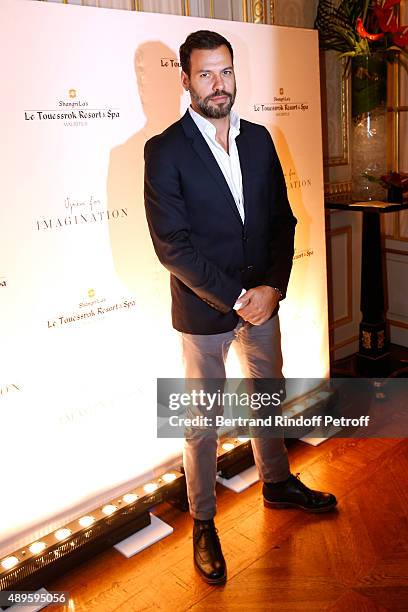 Actor Laurent Lafitte attends 'Shangri-La Hotels and Resorts' presents its new Hotel in Mauritius , 'Le Touessrok Resort and Spa'. Held at Paris...