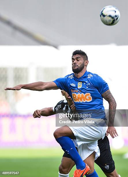 Alex Silva of Atletico MG and Luan of Cruzeiro battle for the ball during a match between Atletico MG and Cruzeiro as part of Brasileirao Series A...