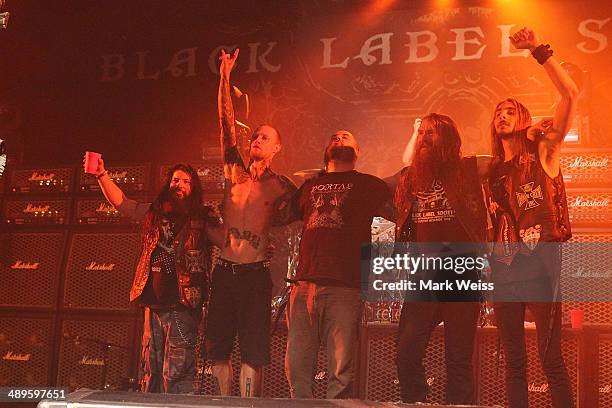 John DeServio,Jeff Fabb of Black Label Society and Phil Anselmo of Down and Zakk Wylde and Dario Lorina of Black Label Society performs Pantera's...