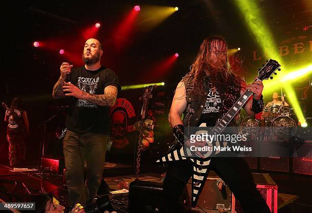 Phil Anselmo of Down and Zakk Wylde of Black Label Society performs Pantera's "I'm Broken" at Best Buy Theatre on May 10, 2014 in New York, New York.