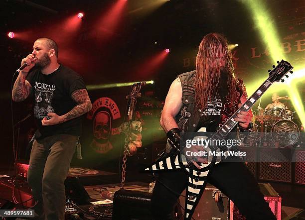 Phil Anselmo of Down and Zakk Wylde of Black Label Society performs Pantera's "I'm Broken" at Best Buy Theatre on May 10, 2014 in New York, New York.