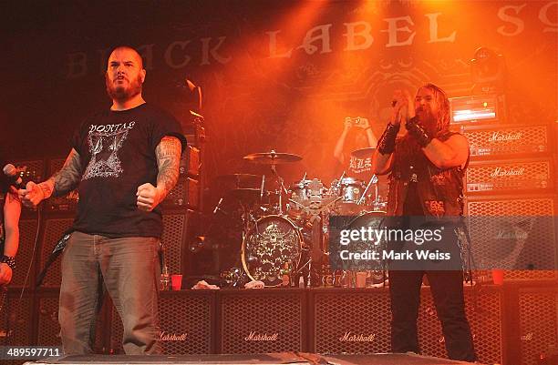 Phil Anselmo of Down and Zakk Wylde of Black Label Society performs Pantera's "I'm Broken" at Best Buy Theatre on May 10, 2014 in New York, New York.