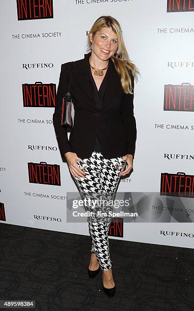 Elizabeth Ostrom attends the The Cinema Society and Ruffino host a screening of Warner Bros. Pictures' "The Intern" at the Landmark's Sunshine Cinema...