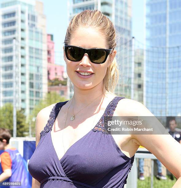 Doutzen Kroes attends the Born Free Africa Mother's Day Family Carnival at Hudson River Park Pier 45 on May 11, 2014 in New York City.