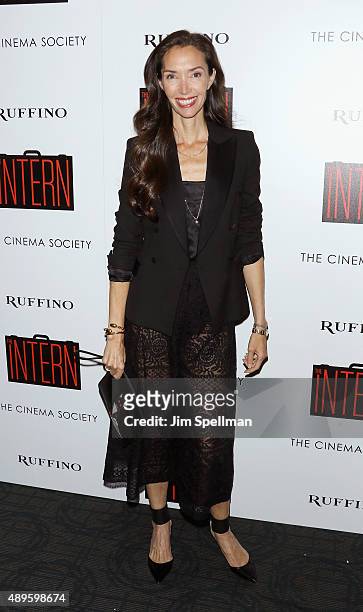 Olivia Chantecaille attends the The Cinema Society and Ruffino host a screening of Warner Bros. Pictures' "The Intern" at the Landmark's Sunshine...