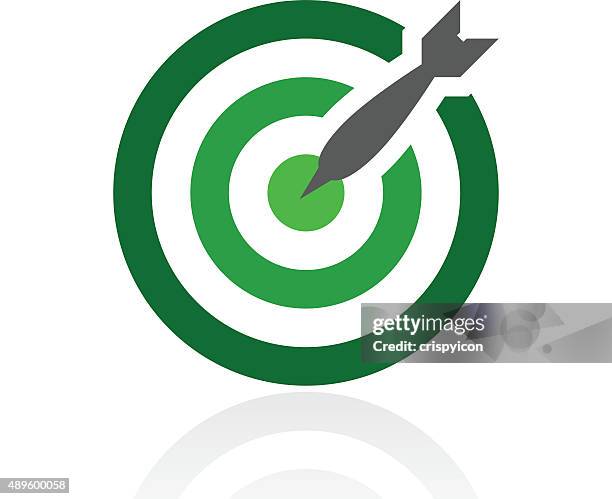 target icon on a white background. - fresh series - green target white background stock illustrations
