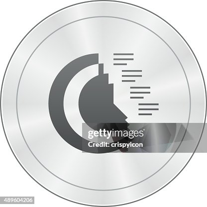 Coxcomb Chart icon on a round button. - Sharp Series Coxcomb Chart icon on a round button. - Sharp Series