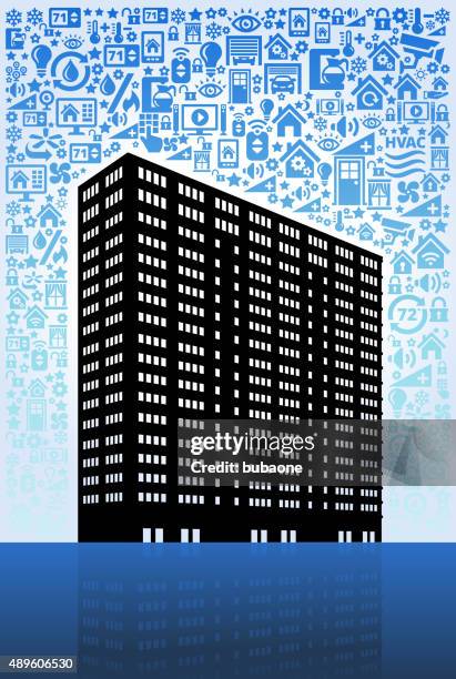 Financial Building On Home Automation And Security Vector Background ...