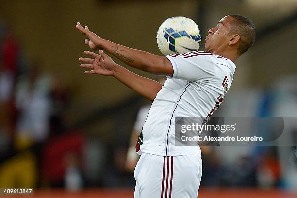 Walter of Fluminense in action during a match between Fluminense and Flamengo as part of Brasileirao Series A 2014 at Maracana on May 11, 2014 in Rio...