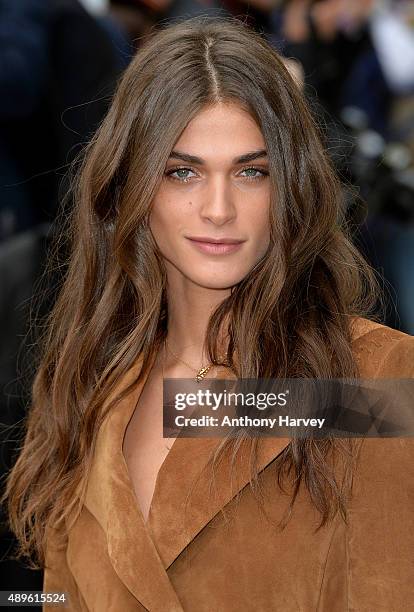 Elisa Sednaoui attends the Burberry Prorsum show during London Fashion Week Spring/Summer 2016/17 on September 21, 2015 in London, England.