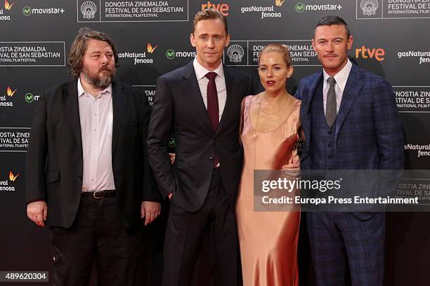 Ben Wheatley, Tom Hiddleston, Sienna Miller and Luke Evans attend 'High-Rise' premiere during 63rd San Sebastian Film Festival on September 22, 2015...