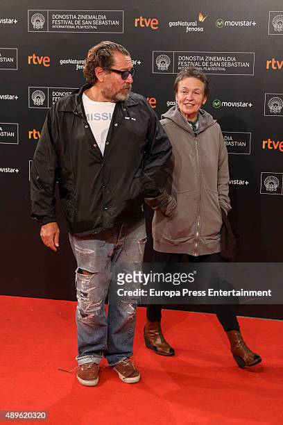 Julian Schnabel and Laurie Anderson attend 'High-Rise' premiere during 63rd San Sebastian Film Festival on September 22, 2015 in San Sebastian, Spain.