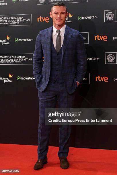 Luke Evans attends 'High-Rise' premiere during 63rd San Sebastian Film Festival on September 22, 2015 in San Sebastian, Spain.