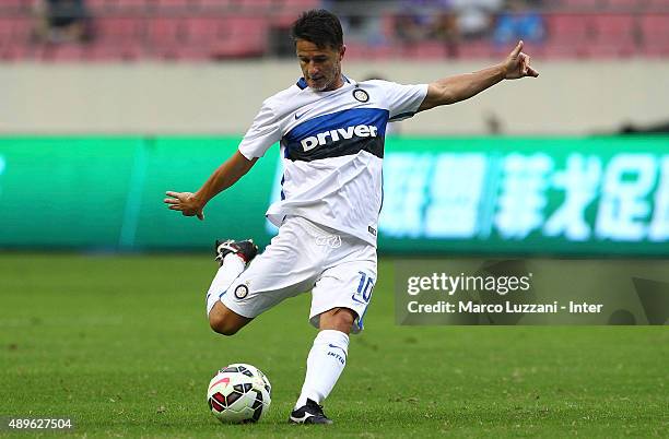 Benito Carbone of Inter Forever in action during the The 2015 Winning League International Legends Championship match between Inter Forever v...
