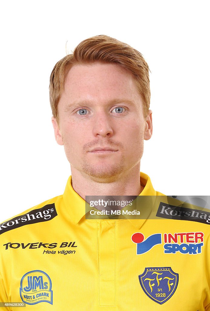 Dan Keat of Falkenbergs FF poses during a portrait session on March