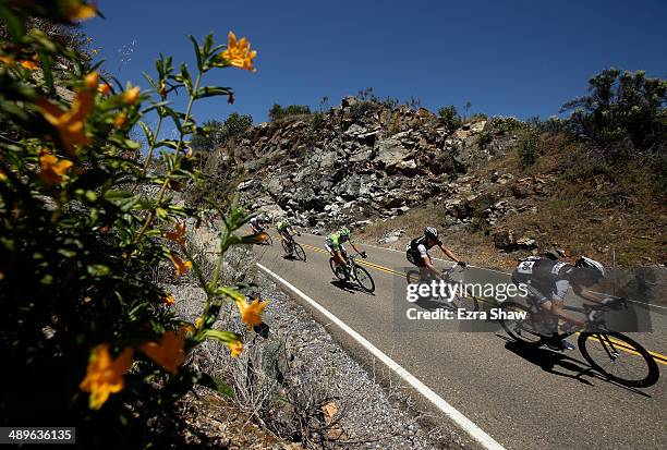 Jens Voigt of Germany riding for the Trek Factory Racing Team makes his way along the route during stage one of the 2014 Amgen Tour of California on...