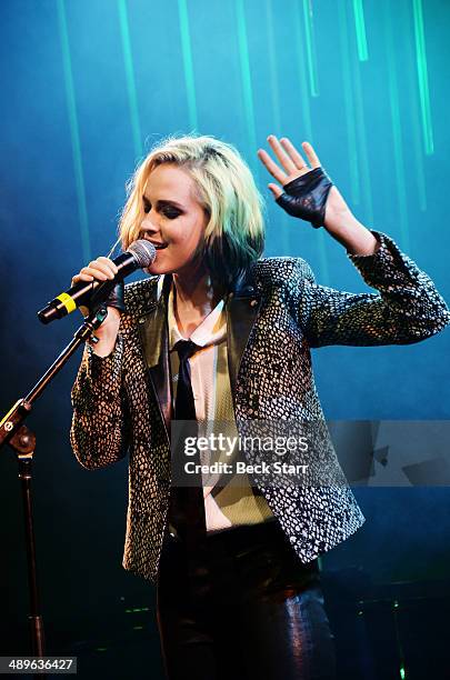 Actress Evan Rachel Wood performs at The LA Gay & Lesbian Center's Annual "An Evening With Women" at The Beverly Hilton Hotel on May 10, 2014 in...