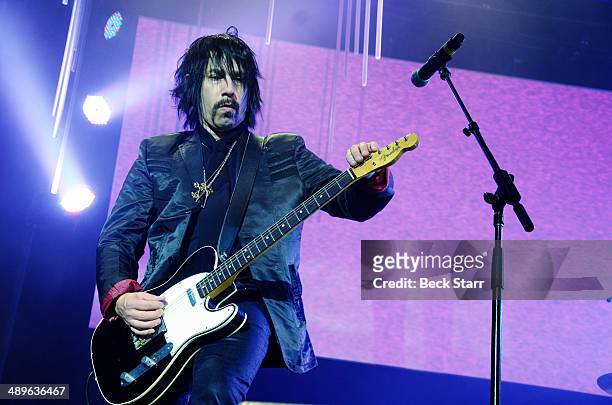 Roger Rocha of 4 Non Blondes performs at The LA Gay & Lesbian Center's Annual "An Evening With Women" at The Beverly Hilton Hotel on May 10, 2014 in...