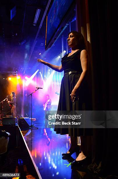 General view of atmosphere as 4 Non Blondes perform at The LA Gay & Lesbian Center's Annual "An Evening With Women" at The Beverly Hilton Hotel on...