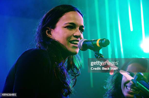 Actress Michelle Rodriguez attends The LA Gay & Lesbian Center's Annual "An Evening With Women" at The Beverly Hilton Hotel on May 10, 2014 in...