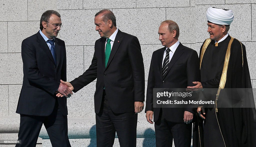 Russian President Vladimir Putin Attends Moscow Cathedral Mosque Opening