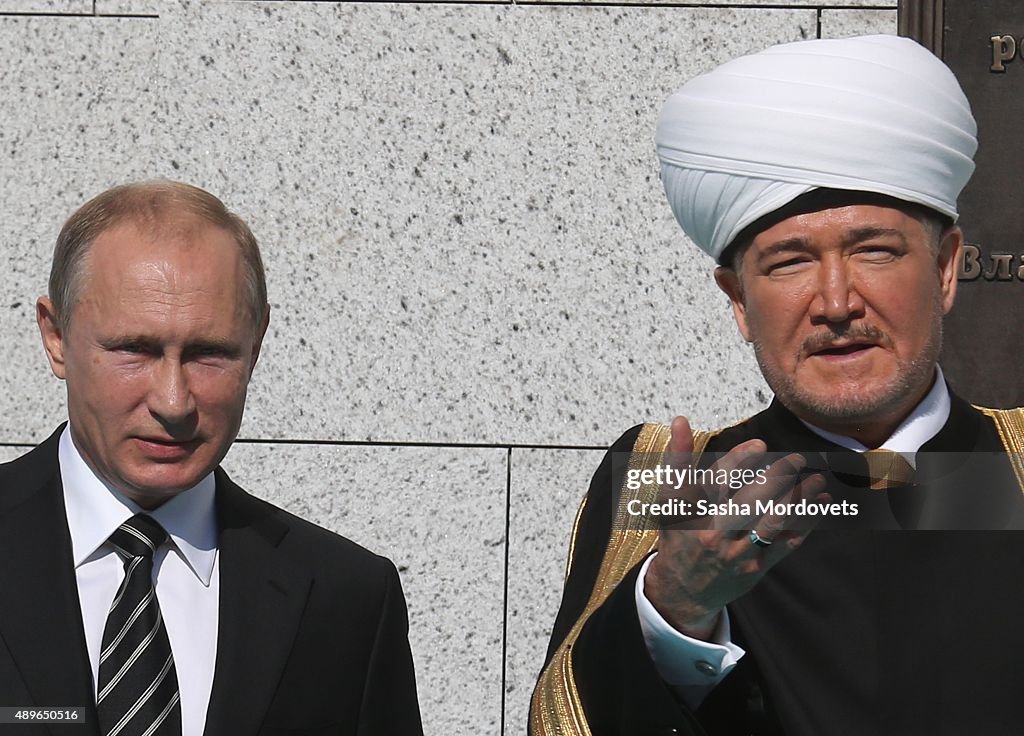 Russian President Vladimir Putin Attends Moscow Cathedral Mosque Opening