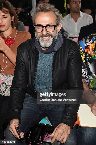 Massimo Bottura attends the Gucci show during the Milan Fashion Week Spring/Summer 2016 on September 23, 2015 in Milan, Italy.