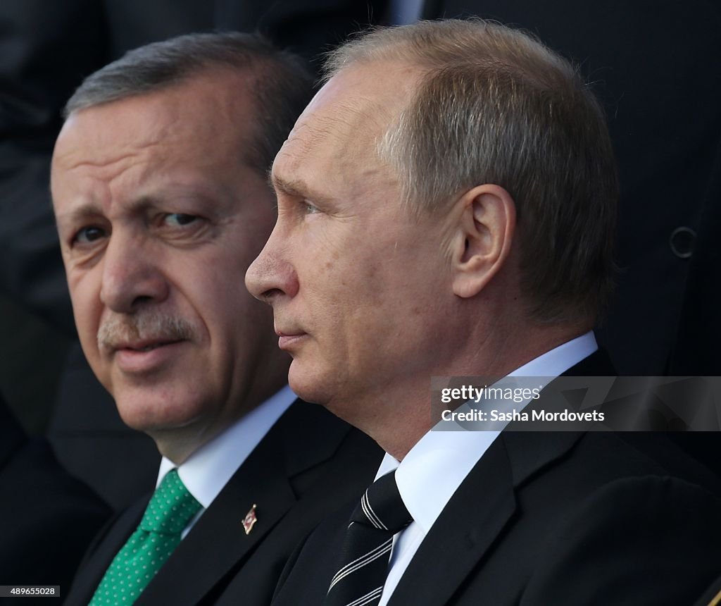 Russian President Vladimir Putin Attends Moscow Cathedral Mosque Opening