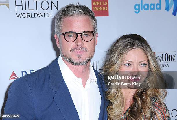 Actor Eric Dane and actress Rebecca Gayheart attend the 25th annual GLAAD Media Awards on April 12, 2014 at The Beverly Hilton Hotel in Beverly...