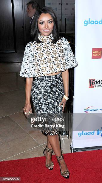 Actress Kat Graham attends the 25th annual GLAAD Media Awards on April 12, 2014 at The Beverly Hilton Hotel in Beverly Hills, California.