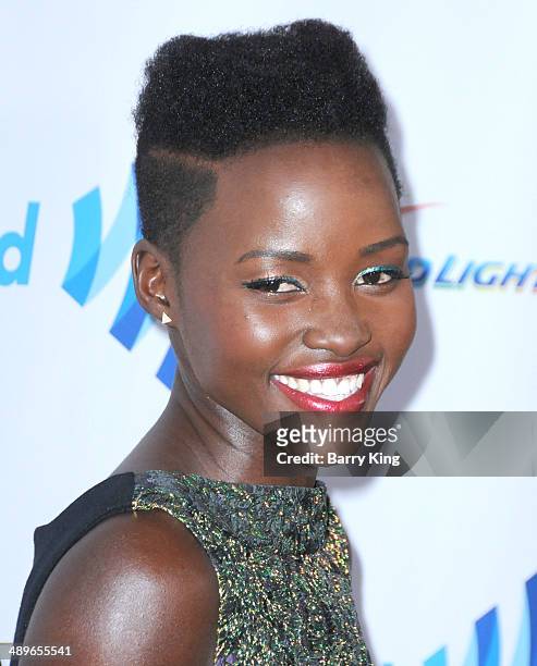 Actress Lupita Nyong'o attends the 25th annual GLAAD Media Awards on April 12, 2014 at The Beverly Hilton Hotel in Beverly Hills, California.
