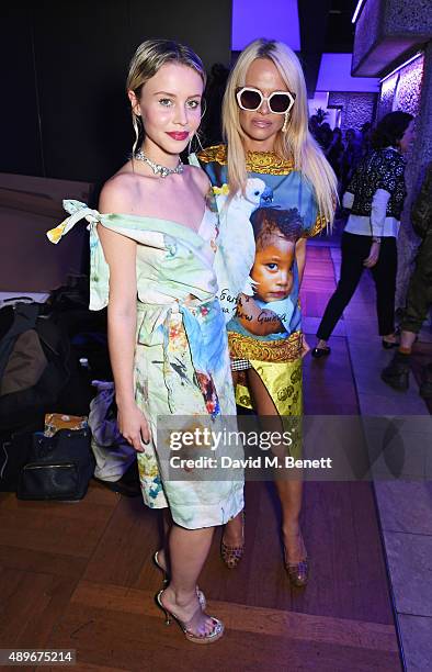 Billie JD Porter and Pamela Anderson attend the launch of the Cool Earth Goes Global initiative hosted by Dame Vivienne Westwood and Andreas...