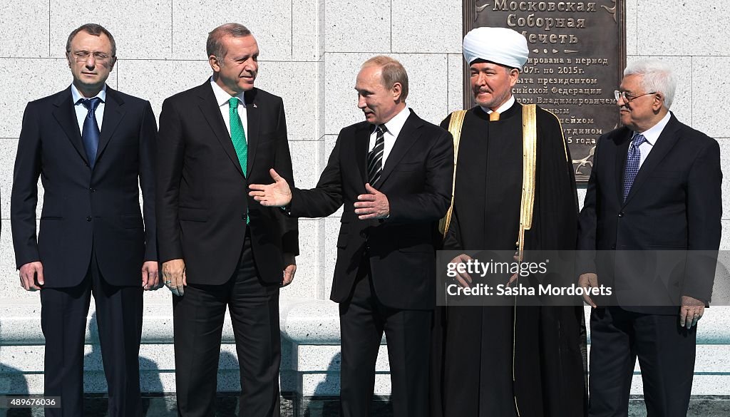Russian President Vladimir Putin Attends Moscow Cathedral Mosque Opening