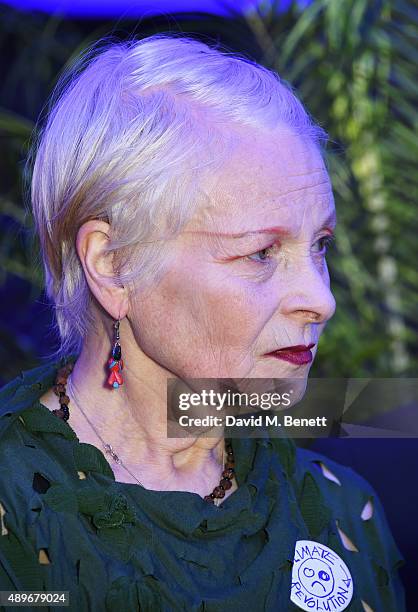 Dame Vivienne Westwood speaks at the launch of the Cool Earth Goes Global initiative hosted by Dame Vivienne Westwood and Andreas Kronthaler at The...