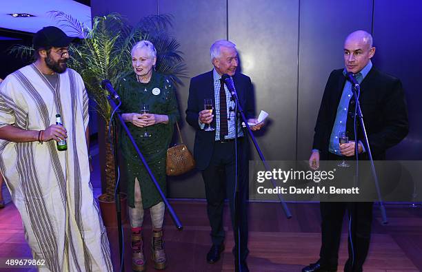 Andreas Kronthaler, Dame Vivienne Westwood, Frank Field MP and Johan Eliasch speaks at the launch of the Cool Earth Goes Global initiative hosted by...